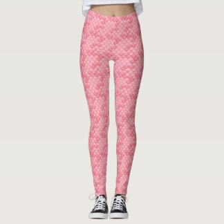 Leggings Pantalon rose coquillage Sirène Taille Leggations 