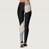 Leggings Pantalon rose/gris/noir de yoga (Dos)