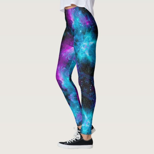 Leggings Pantalon spatial ! Les étoiles d'Aqua Rose s'amuse (Gauche)