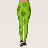 Leggings Pantalon vert, Motif de trèfle, St Patrick (Dos)