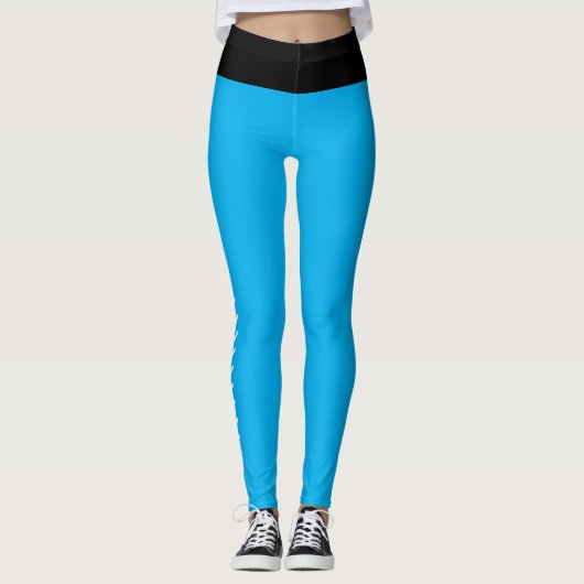 Leggings Pantalons bleus de baseball féminin ou de softball (Devant)