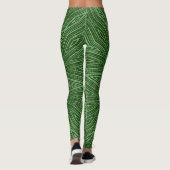 Leggings Pantalons de Yoga Motif Étoile en bambou vert (Dos)