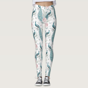 Leggings Paon Élégant Floral Vintage (7)