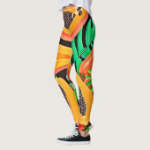 Leggings Papaya et Feuille Motif frais (Gauche)