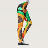 Leggings Papaya et Feuille Motif frais (Droite)