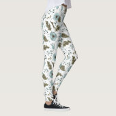 Leggings Papier floral bleu et vert (Droite)