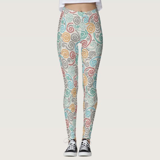 Leggings Papier fripé par fantaisie de broderie (Devant)