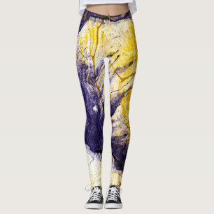 Leggings Papier marbré : Art Acrylique Lumineux