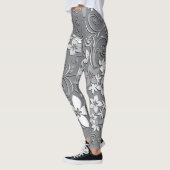 Leggings Papier mural à fleurs 2 (Gauche)