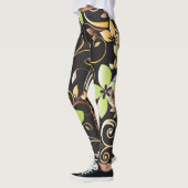 Leggings Papier mural à fleurs 4 (Gauche)