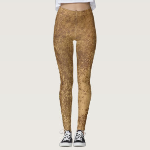 Leggings papier or Abstrait