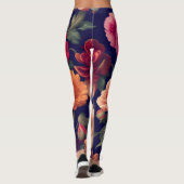 Leggings Papier peint à motifs floraux (Dos)