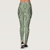 Leggings Papier peint baroque en vert (Dos)