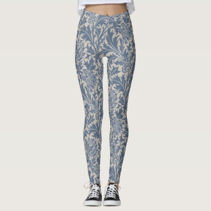 Leggings Papier peint Chardon Bleu Ardoise de William Morri