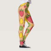 Leggings Papier peint de fruits : fraises, citrons, kiwis. (Droite)