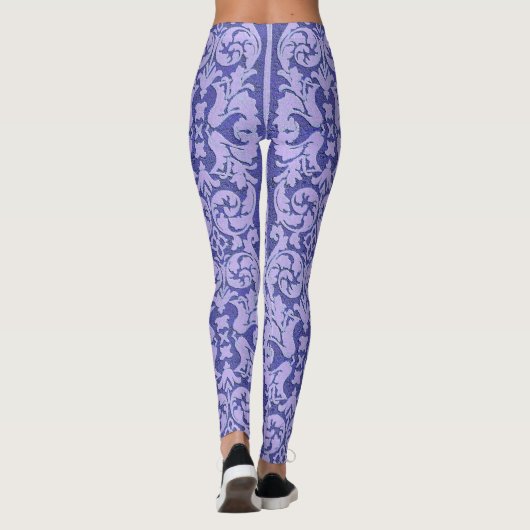 Leggings Papier peint en velours broyé violet image photo (Dos)