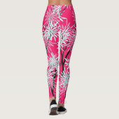 Leggings Papier peint floral asiatique rétro. (Dos)