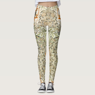 Leggings Papier peint floral Chèvrefeuille de William Morri