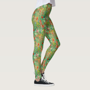 Leggings Papier peint floral Prairie de la gloire d'été