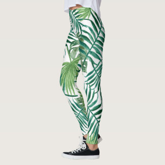 Leggings Papier peint Plante vert
