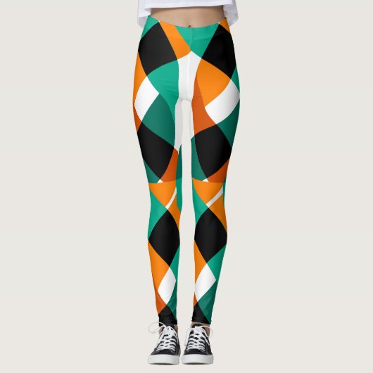 Leggings Papier peint rétro : Conception Vintage (Devant)