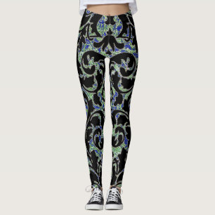 Leggings Papier peint vintage des années 1960 1a
