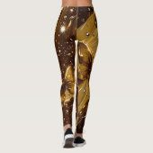Leggings Papillon Abstrait Glam Métal Doré (Dos)