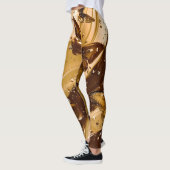 Leggings Papillon Abstrait Glam Métal Doré (Gauche)