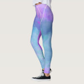 Leggings Papillon Aquarelle Pastel Abstrait Printemps (Gauche)