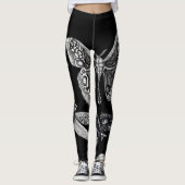 Leggings Papillon attiré par la flamme (Devant)