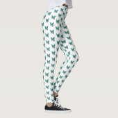 Leggings Papillon aux plumes de paon vert (Droite)