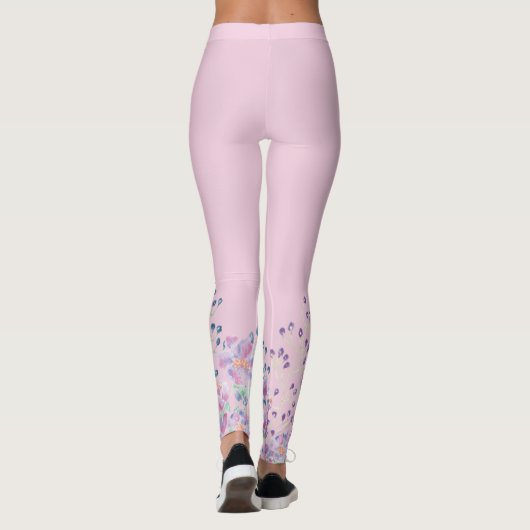 Leggings Papillon bleu en fleurs (Dos)