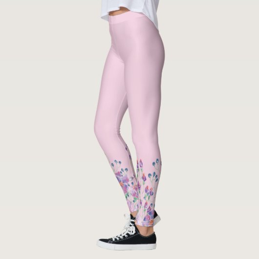 Leggings Papillon bleu en fleurs (Gauche)