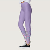 Leggings Papillon bleu en fleurs (Gauche)