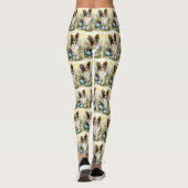 Leggings Papillon Chien avec Oeufs de Pâques Fêtes (Dos)