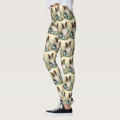Leggings Papillon Chien avec Oeufs de Pâques Fêtes (Gauche)