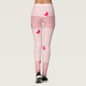 Leggings Papillon Coeur rose tendance (Dos)