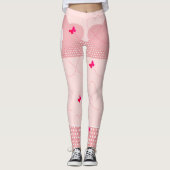 Leggings Papillon Coeur rose tendance (Devant)