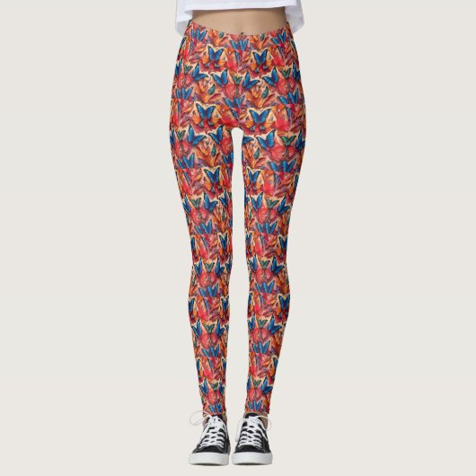 Leggings Papillon coloré mignon (Devant)