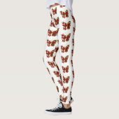 Leggings Papillon de fleurs rouges aux roses rouges (Gauche)