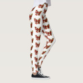 Leggings Papillon de fleurs rouges aux roses rouges (Droite)