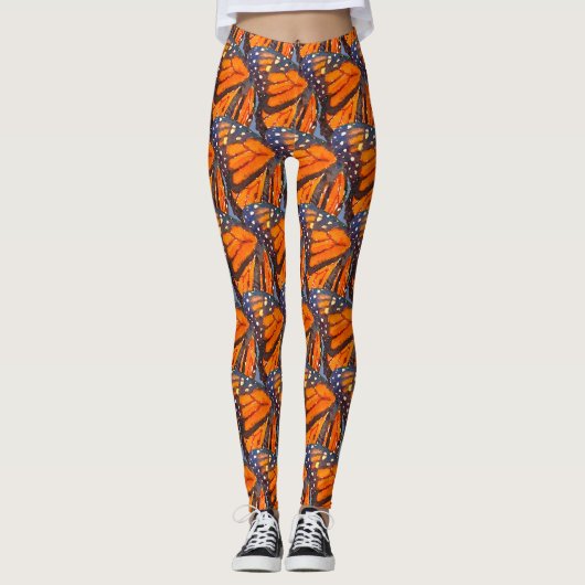 Leggings Papillon de Monarque orange (Devant)