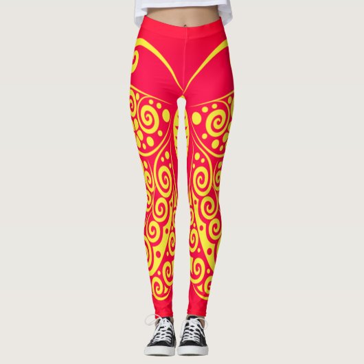 Leggings papillon de style bohème (Devant)