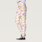 Leggings Papillon doré et rose (Gauche)