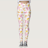 Leggings Papillon doré et rose (Devant)