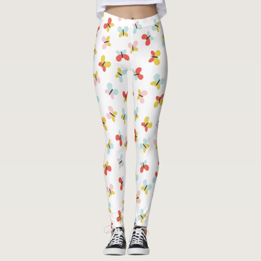 Leggings Papillon et motif floral (Devant)