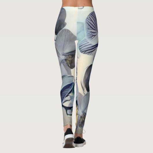 Leggings Papillon jaune orchidée violet (Dos)
