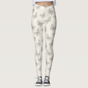 Leggings Papillon motif d'art en ligne