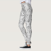 Leggings Papillon noir et blanc (Gauche)