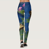 Leggings Papillon noir et jaune (Dos)